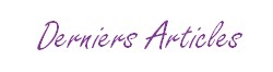 Derniers articles